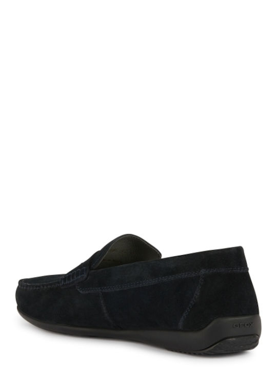 Ascanio C Men's Suede Moccasins Blue