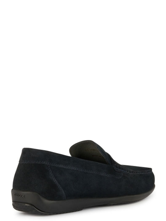 Ascanio C Men's Suede Moccasins Blue