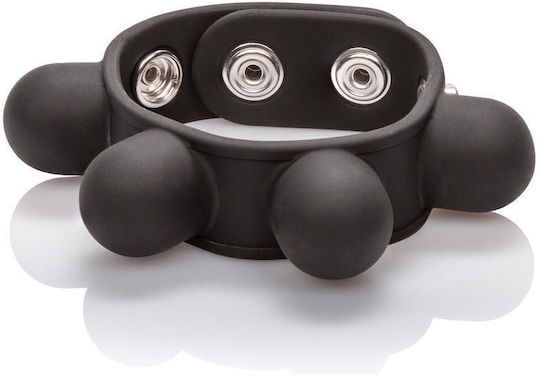 Calexotics Weighted Ball Stretcher Silicone Ring Cock Silicone Black SE-1413-50-3