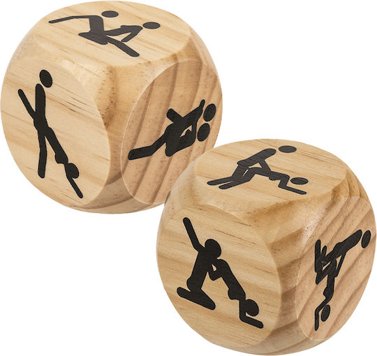 Out of the Blue Out of the Blue Ερωτικό Παιχνίδι Ζαριών Wooden Dice Kamasutra 6x6cm
