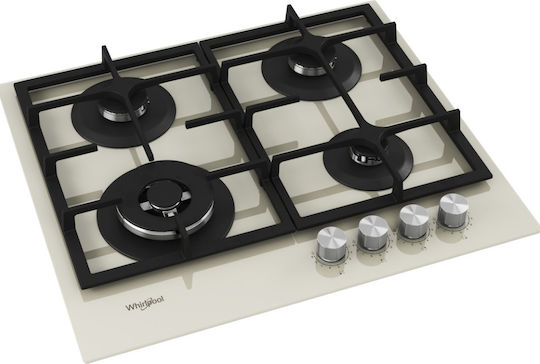 Whirlpool Εστία Υγραερίου Αυτόνομη 59x51εκ. Ασημί