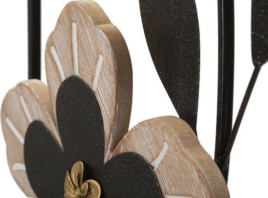 Mauro F Wall Decor Black Made of Metal 70x2.5x27cm
