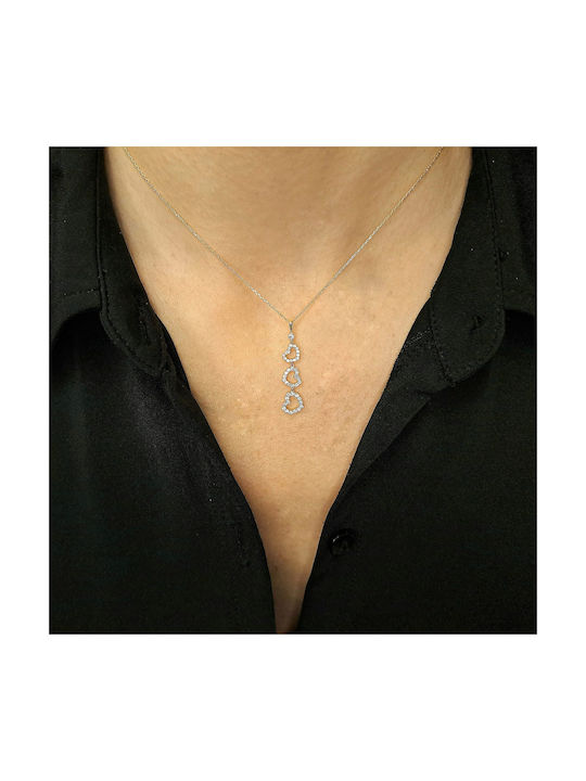 Kosmima Michalis Necklace with design Heart from Gold 14K