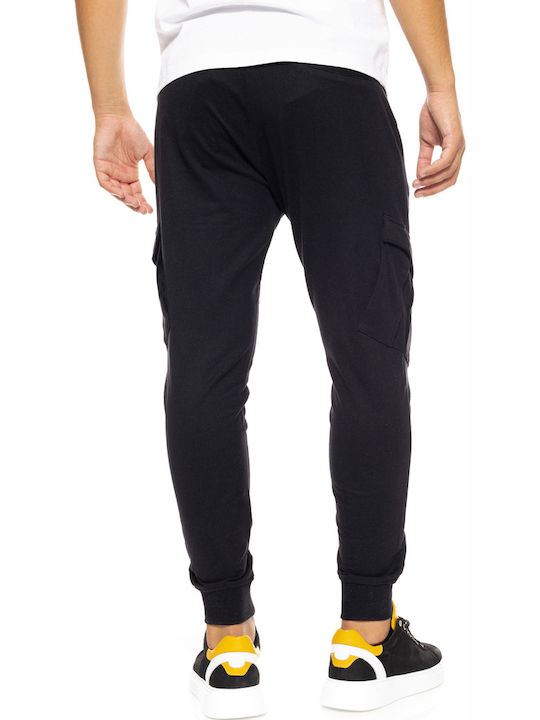 Cargo-Hose Jogginghose mit Gummizug Black
