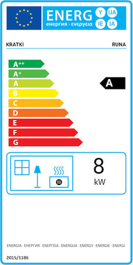 Kratki Runa Ecodesign Keramik Holzofen 8kW Schwarz