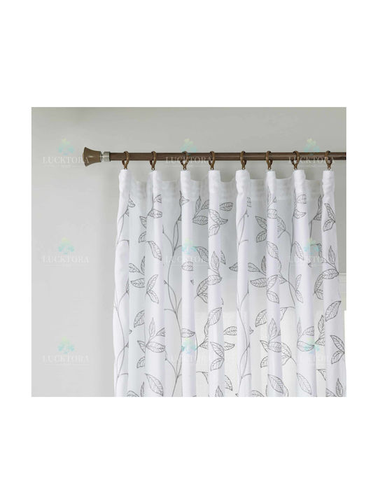 Lucktora Curtain with Pencil Pleat Gray 270x270cm