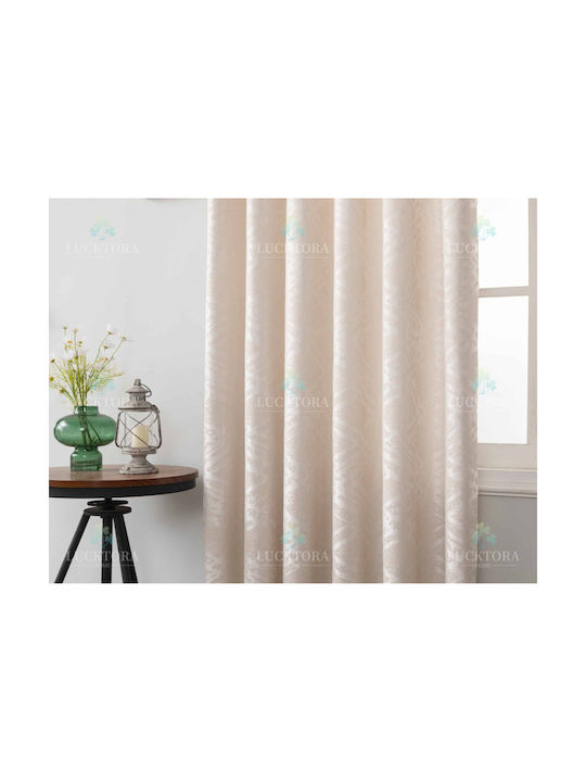 Lucktora Curtain with Grommets Beige 270x270cm