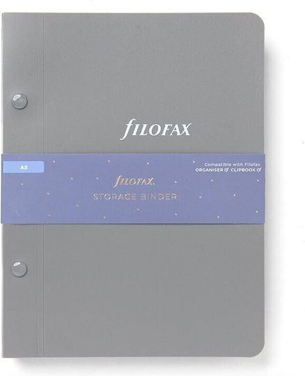 Filofax Κλασέρ για Χαρτί A5 Γκρι 1τμχ