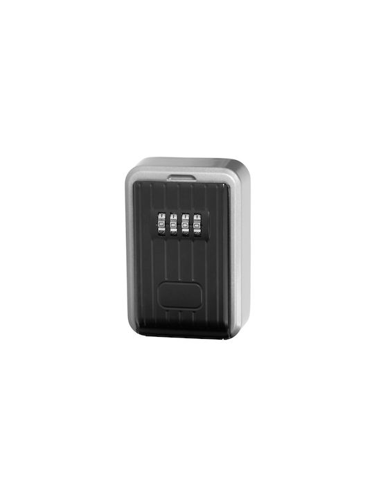 Orno Wall-Mounted Combination Key Holder Metallic With Combination Dial 10 Hooks 12.5x9.5x9.5cm