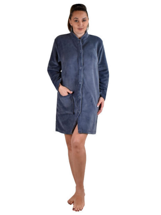 Koyote Winter Women's Fleece Robe Gray