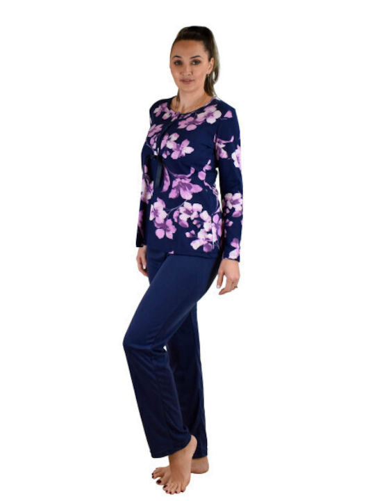 Koyote Winter Damen Pyjama-Set Blau