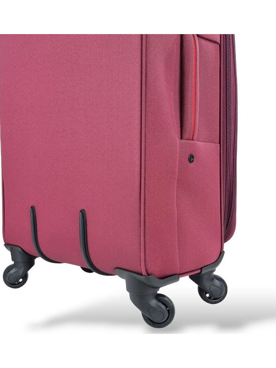 Diplomat The Athens Collection Suitcases Fabric Burgundy Max Height 78cm with 4 Wheels Set of 3 Pieces