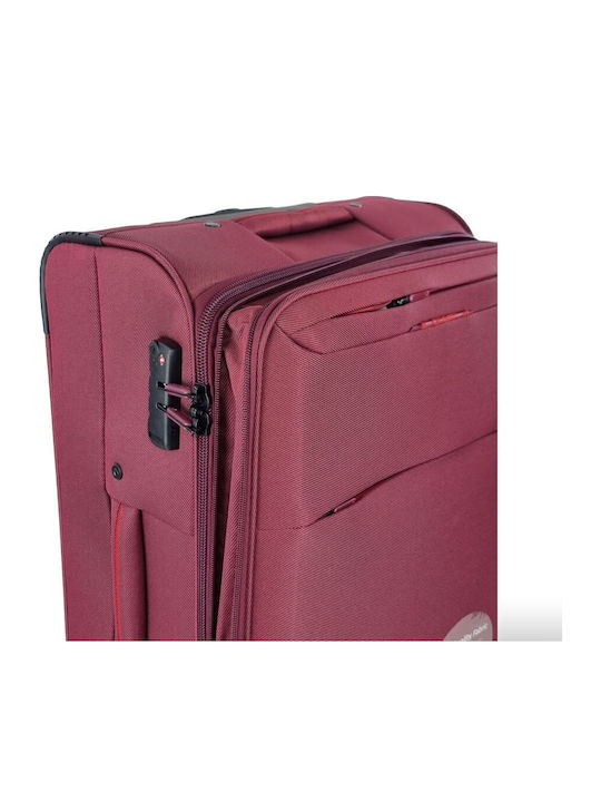 Diplomat The Athens Collection Suitcases Fabric Burgundy Max Height 78cm with 4 Wheels Set of 3 Pieces