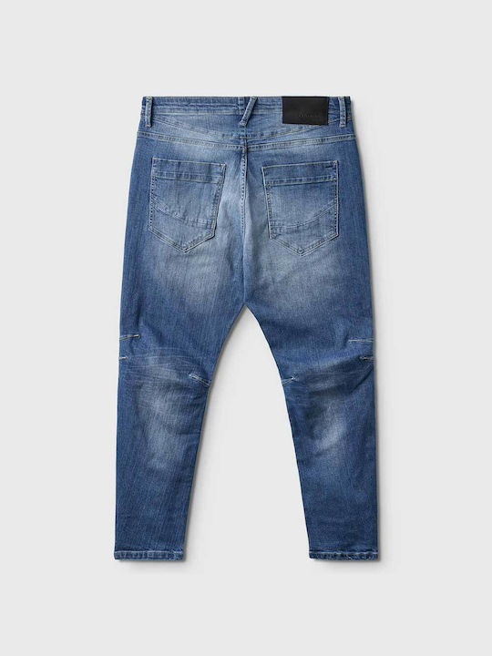 Gabba Pantaloni de Bărbați din Jean în Linie Baggy Blue