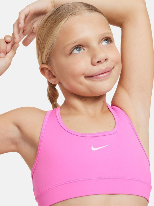 Nike Swoosh Παιδικό Μπουστάκι Dri-Fit Ροζ