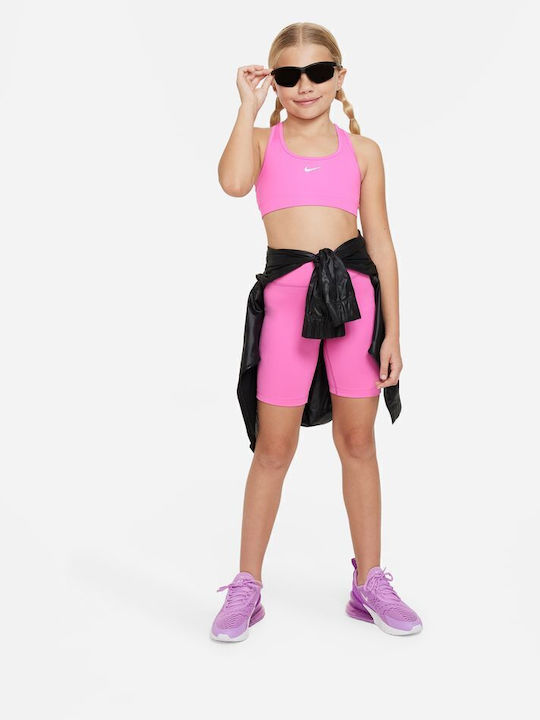 Nike Swoosh Παιδικό Μπουστάκι Dri-Fit Ροζ