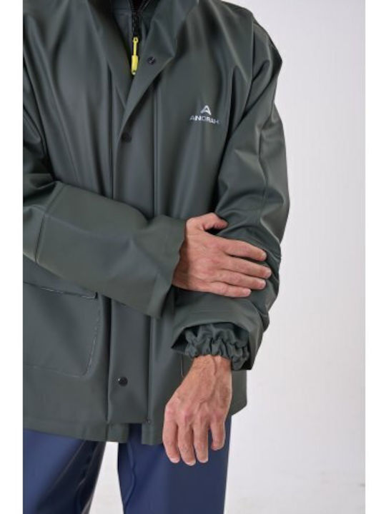 Anorak Street Ανδρικό Αδιάβροχο Μπουφάν Μηχανής Olive Green Anorak Street Ανδρικό Αδιάβροχο Μπουφάν Μηχανής Olive Green
