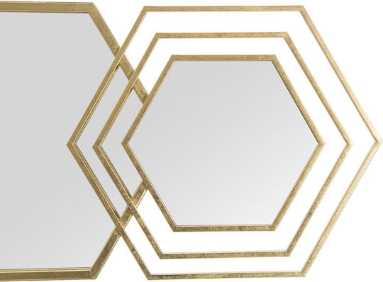 Mauro F Wall Mirror with Gold Metallic Frame 30x80cm 1pcs