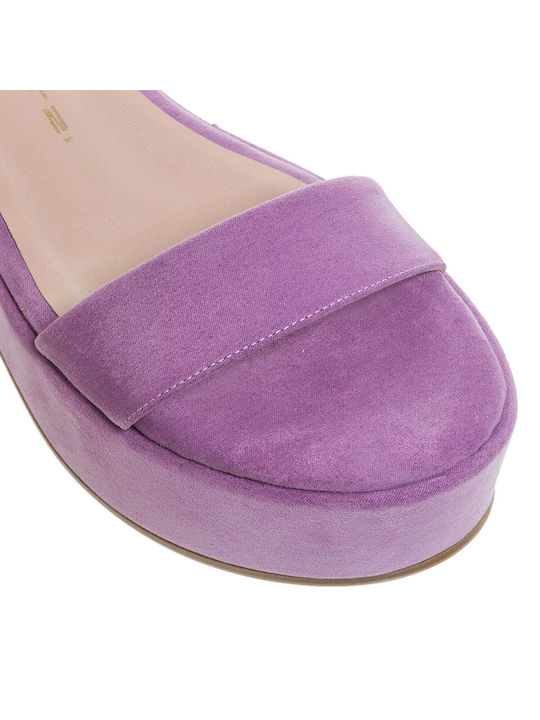 Mourtzi Women's Fabric Platform Shoes Purple