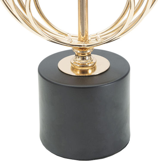 Mauro F Metall Tischlampe mit Gold Schirm und Basis
