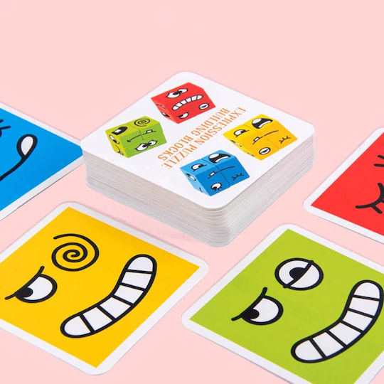 Montessori Με Κάρτες Και Κύβους Εκφράσεων Montessori Educational Game Knowledge for 3+ years Years Old