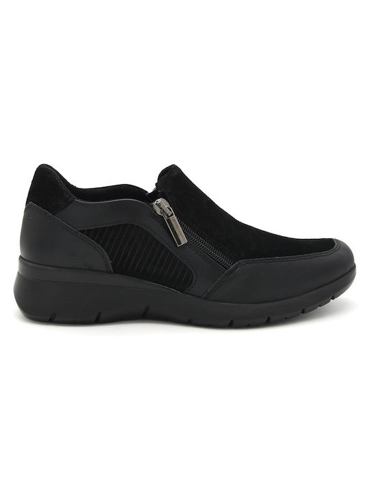 Arianna Piele Slip-on-uri pentru femei Negru