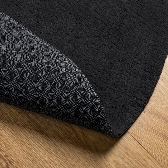 vidaXL Huarte Anti-slip Rug Round Black
