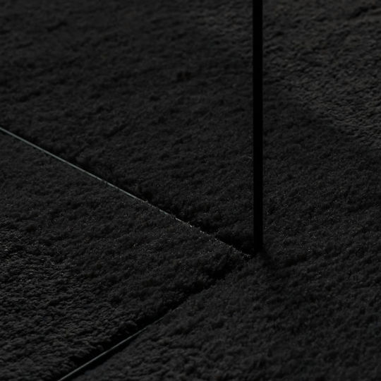 vidaXL Huarte Anti-slip Rug Round Black