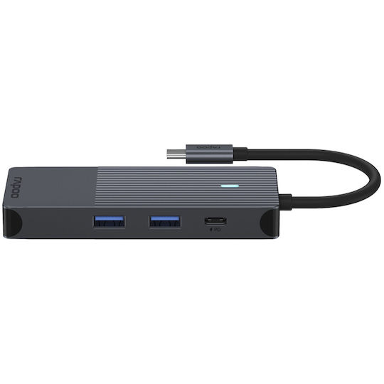 Rapoo USB-C Stație de andocare cu HDMI 4K PD Ethernet Gri (11412)