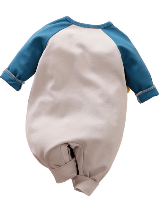 TakTakBaby Blue and Gray Baby Bodysuit