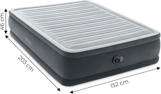 Intex Double Air Mattress with Integrated Electric Pump Comfort Plush 203x152x46cm