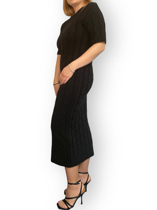 Le Vertige Midi Kleid Gestrickt Black