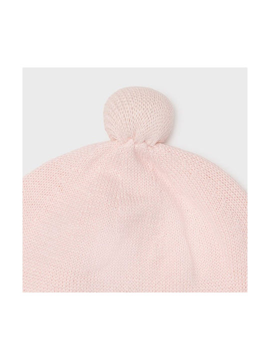 Mayoral Kids Beanie Knitted Pink for Newborn