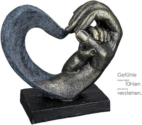 ArteLibre Διακοσμητική Καρδιά Πολυρητίνης 7x16x14cm