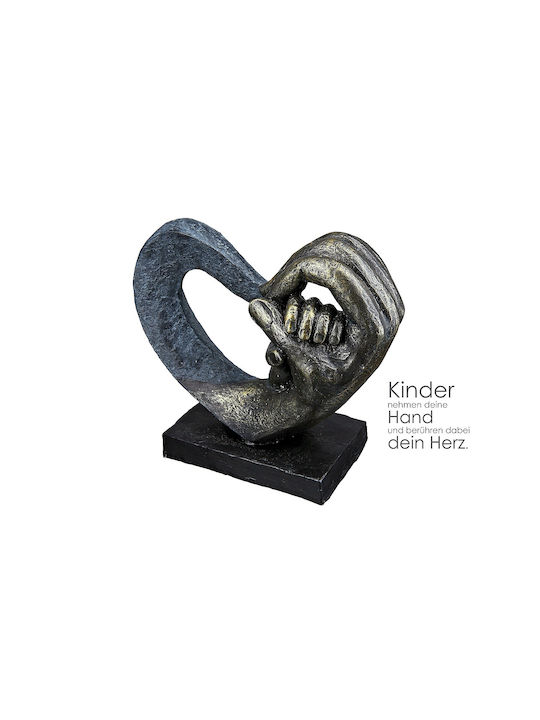 ArteLibre Διακοσμητική Καρδιά Πολυρητίνης 7x16x14cm