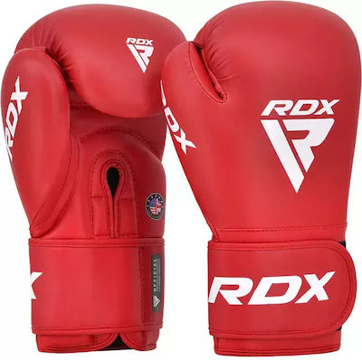 RDX Leather Boxing Competition Gloves Red