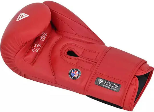 RDX Boxhandschuhe Leder für Kampf Rot