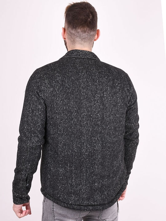 Μακρυμάνικo Overshirt Μαύρο