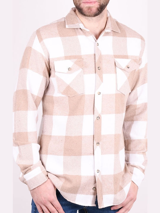 Langärmlig Hemd Geprüft Beige