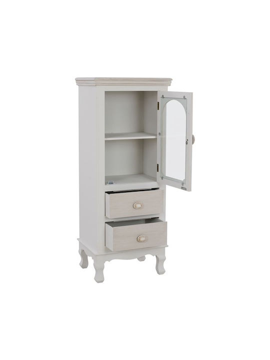 Melody Hm7136.02 Подов Витрина за хол със Стъкло Сив 40.5x30x100см