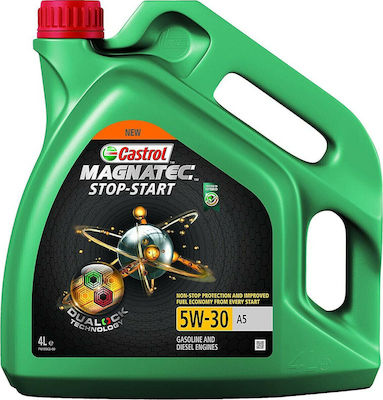 Castrol Magnatec Stop-Start Synthetic Car Lubricant 5W-30 A5 4lt for Diesel Engine