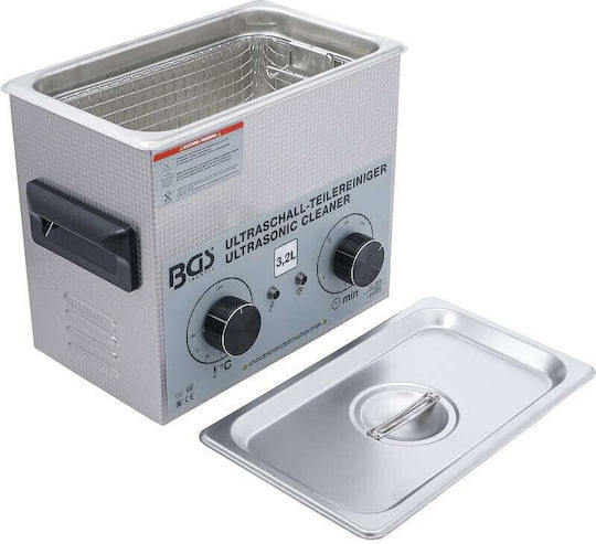 BGS Technic Καθαριστής Υπερήχων 3.2lt Inox με Μηχανικό Χρονοδιακόπτη