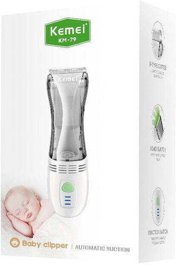 Kemei KM-79 Rechargeable Hair Clipper White KM-79