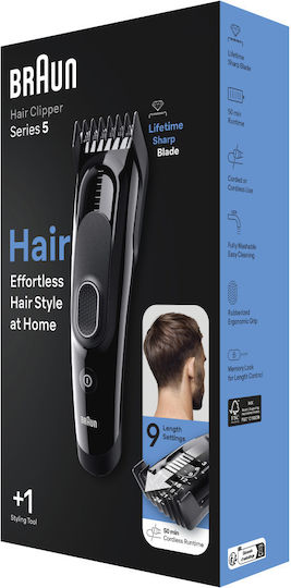 Braun Series 5 Wiederaufladbar Haarschneidemaschine Schwarz HC5310