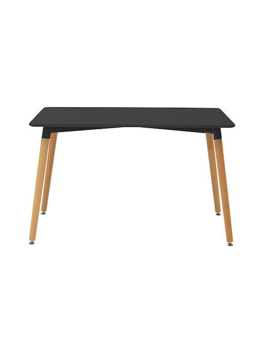 Natali Table Dining Room Wooden Black 120x80x76cm