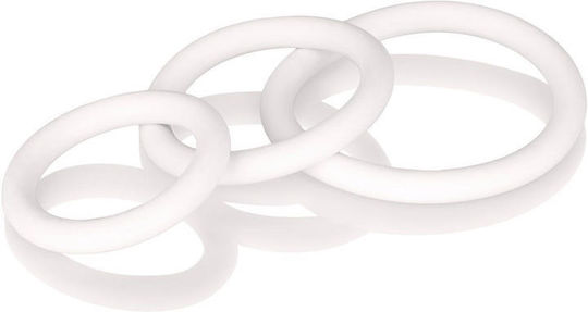 Calexotics Rubber Ring 3 Piece Set Сет Пръстени Петел Бели 3бр