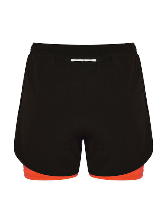 Roly PC6655 Women's Sporty Shorts Black/Orange