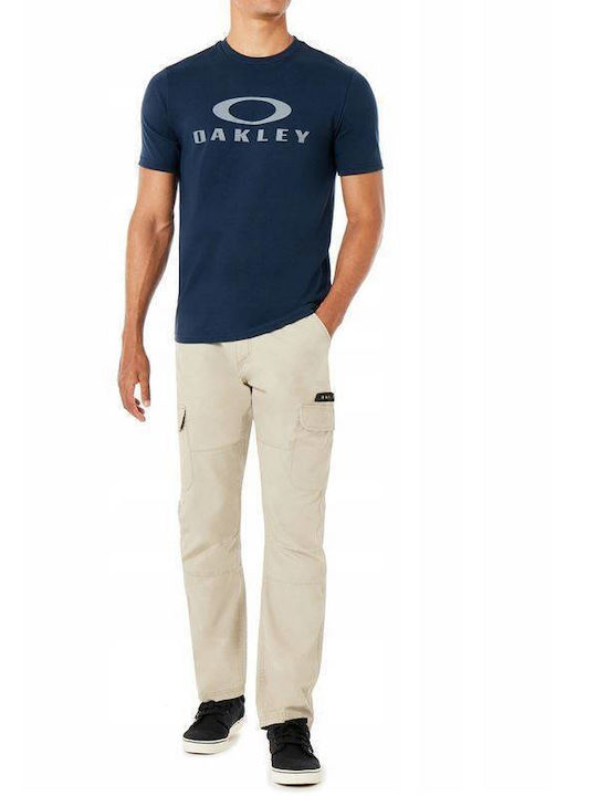 Oakley Bark Men's Athletic Short Sleeve Blouse BLUE