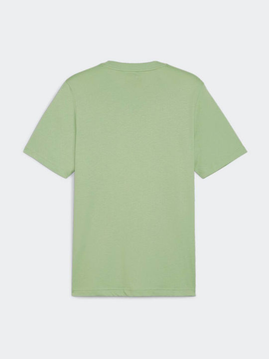 Puma Ess+ 2 Col Small Men's Short Sleeve T-shirt Green