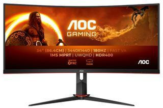 AOC CU34G2XP Ultrawide VA HDR Curved Gaming Monitor 34" QHD 3440x1440 180Hz
